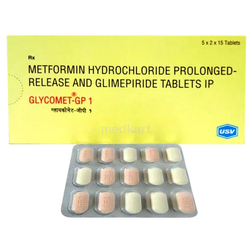 glycomet gp 1mg tablet 15's